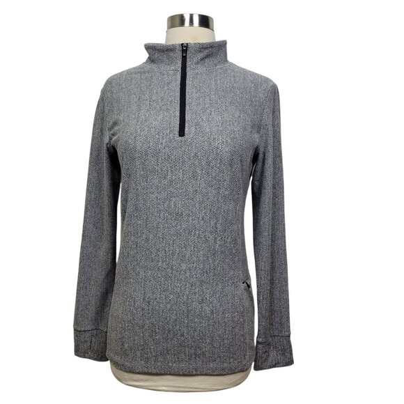 Senita Athletics Gray Quarter Zip Pullover Women’s Size Small Running Top - Picture 1 of 10